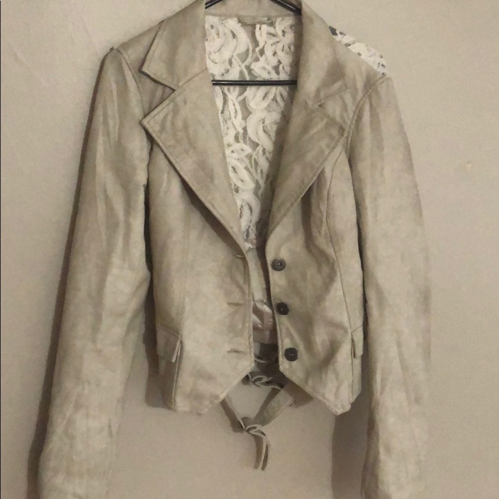 faux leather jacket
